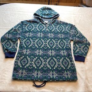 Sostanza Vintage Hooded 1/4 Zip Pullover Sweater Size Medium